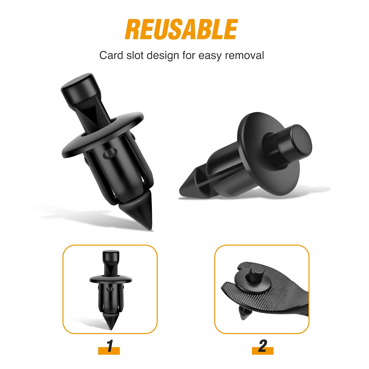 Amazon.com: GOOACC 50pcs M6 Fender Clip Retainer Bumper Nylon Push